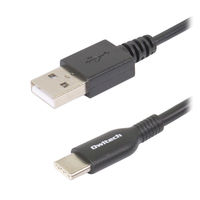 USBケーブル USB（A）[オス] - USB（C）[オス] 2m やわらかく断線に強い ブラック オウルテック 1本