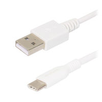 USBケーブル USB（A）[オス] - USB（C）[オス] 1.2m やわらかく断線に強い ホワイト オウルテック 1本