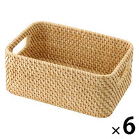 【3セット】重なるラタン角型バスケット・中（Ｖ）約幅３５×奥行３６×高さ１６ｃｍ Amazon.co.jp: 無印良品 重なるラタン角型バスケット・中 (V)約