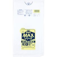 ジャパックス 業務用ポリ袋MAX　90L10枚　半透明　厚み0.025ｍｍ S-93 1冊（10枚）