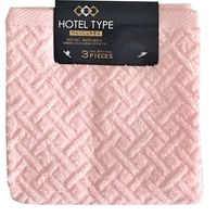 林 ハンドタオル ホテルタイプ バラエティカラー ピンク WJ801602 1セット(3枚)