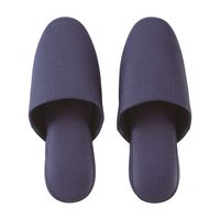 【スリッパ】テンダイ 抗菌 レザー調ビニールスリッパ  Mサイズ ネイビー  1足