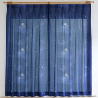 スミノエ PEANUTS セミオーダー レースカーテン ファーストビーグル ダークブルー 幅1200mm