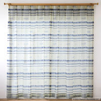 スミノエ PEANUTS セミオーダー レースカーテン ローウィング 1800×2340mm ブルー 1セット(2枚入)（直送品）