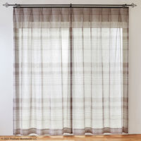 スミノエ PEANUTS セミオーダー レースカーテン スヌーピークロッシェ 1800×1290mm ベージュ 1セット(2枚入)（直送品）