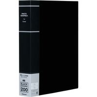 ナカバヤシ ポケットアルバム フォトグラフィリア 2L判 2段 200枚 ブラック PH2L-1020-D 1冊（直送品）