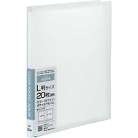 ナカバヤシ カラーポケットアルバム L判 1段 20枚 ホワイト アカ-PCL-20-W 5冊（直送品）