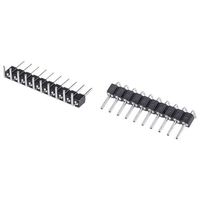 PRECIーDIP ピンヘッダ 10極 2.54mm 1列 800ー80ー010ー20ー001101 1ロット(5個)（直送品）