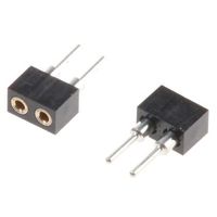 ピンヘッダ ピンソケット 1列 ストレート 2mm， 2極 スルーホール 831-87-002-10-001101 1ロット(5個)（直送品）
