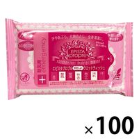 【防災用ウェットティッシュ】エピスタプロプル やさしいウェットティッシュ ピンク せっけんの香り 5年保存 1箱（100個入）
