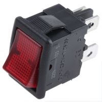 Electronics ロッカースイッチ 双極単投(DPST) イルミネーション:あり カットアウト幅:12.9mm LRA32H2BBRE（直送品）