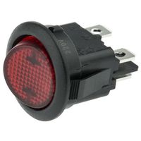 ZF Electronics ロッカースイッチ 双極単投（DPST） イルミネーション:あり RRA32H3BBREN（直送品）