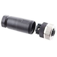 Franz Binder 丸型コネクタ， 4極， M12， ケーブルマウント， 99ー0430ー12ー04 1個（直送品）
