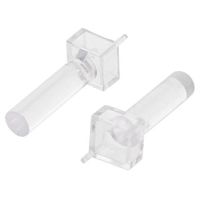 Bivar クリア フラット レンズ， LED照明 アクリル透明棒 VLP-550-F 1ロット(10個)（直送品）