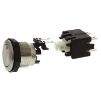 Schurter 押しボタンスイッチ， ラッチ， パネルマウント， 双極双投(DPDT)， 1241.6823.1122000 1個（直送品）