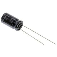 ルビコン コンデンサ 100μF， ，25V dc， 25YXM100MEFC6.3X11 1ロット(25個)（直送品）