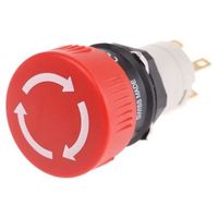 EAO 押しボタンスイッチ 16mm， EAO， 赤 51-253.022 1個（直送品）