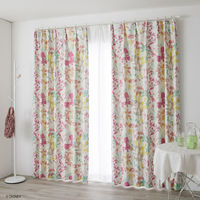 スミノエ DISNEY セミオーダー カーテン ミッキー カーニバル 2500×2000mm ローズ １セット(2枚入)（直送品）