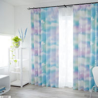 スミノエ DISNEY セミオーダー カーテン ミッキー メロウ 1300×1500mm ブルー １セット(2枚入)（直送品）