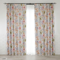 スミノエ DISNEY セミオーダー カーテン ミッキー ローズグリッド 1400×1400mm ブルーグレー １セット(2枚入)（直送品）