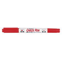 ゼブラ チェックペン　赤 MW-150-CK-R 1セット（10本）