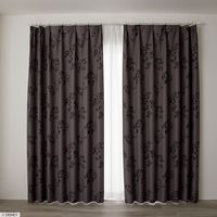 スミノエ DISNEY セミオーダー カーテン ミッキー トウィッグリーフ 2200×2100mm パープル １セット(2枚入)（直送品）