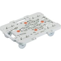 トラスコ中山 TRUSCO 樹脂製平台車 連結式ルートバン メッシュタイプ 515X385 ナイロン車輪 白 MPK-500N-W 1台（直送品）