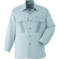 Asahicho (旭蝶繊維) E045 長袖シャツ ブルーグレー 6L 1枚（直送品）