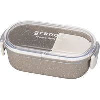 宮本産業 お弁当箱 1段 600ml grano レクタングルランチ ランチボックス グレー 323643 1個（取寄品）