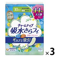 大容量 吸水ライナー チャームナップ 吸水さらフィ 安心の少量用 30cc 羽なし 23cm 1セット（44枚×3パック）ユニ・チャーム