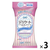 デリケートウェットシート 無香料 ソフィ 1セット（6枚×4個）×3 ユニ・チャーム