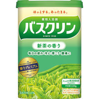 バスクリン 新茶の香り 600g お湯の色 ティーグリーン（透明タイプ）