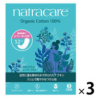 ナプキン ふつうの日～多い日用 羽なし 22cm ナトラケア ウルトラパッド スーパープラス 1セット（12枚×3個）