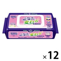 アクティ においが良い香りに変わる おしりふき グリーンフローラルの香り 20cm×18cm 12パック（72枚入×12個）