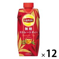 森永乳業 リプトン 無糖ストレートティー 330ml 1箱（12本入）