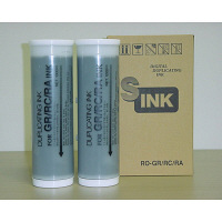 軽印刷機用インク（リソー用　インク）　RA/RC/GR　黒（汎用品）　1箱（2本入）　（直送品）