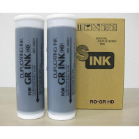 軽印刷機用インク（リソー用　インク）　GRHDインク　黒（汎用品）　1箱（2本入）　（直送品）