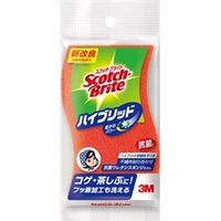 使用不可スリーエム ジャパン(3M) スコッチ・ブライト ハイブリッド貼り合わせスポンジ オレンジ HB-21KE-H 1セット（6個） 320-30（直送品）