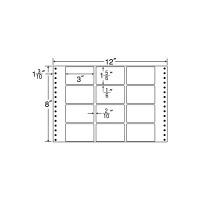 東洋印刷 ナナフォーム タックフォームラベル 白 12面 1箱=500折(6000枚) M12X（直送品）