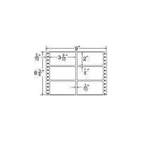 東洋印刷 ナナフォーム タックフォームラベル 白 6面 1箱=1000折(500折×2)(6000枚) M9Y（直送品）