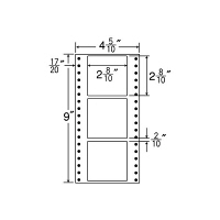 東洋印刷 ナナフォーム タックフォームラベル再剥離タイプ 白 3面 1箱 R4H（直送品）