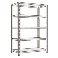 サカエ 開放型棚 100kg/段 W1500×D300×H1200mm 5段 グレー LF8515 1個（直送品）