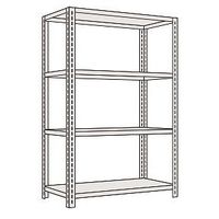 サカエ 開放型棚 100kg/段 W1800×D600×H1800mm 4段 アイボリー LWFF1744 1個（直送品）