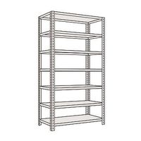 サカエ 開放型棚 100kg/段 W875×D600×H2400mm 7段 グレー LF3147 1個（直送品）