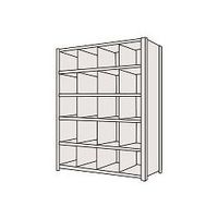 サカエ 物品棚LJ型 120kg/段 W875×D300×H2100mm 6段 グレー LJ2116 1個（直送品）
