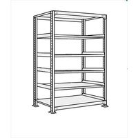 サカエ 中軽量棚NEW型 200kg/段 単体 W1800×D450×H2100mm 6段 アイボリー NEWー2726 1個（直送品）
