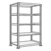 サカエ 中軽量棚NEW型 200kg/段 単体 W1800×D300×H2100mm 5段 アイボリー NEWー2715 1個（直送品）