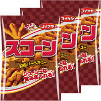 【週末タイムセール】コイケヤ（湖池屋）　スコーン　和風バーベキュー　1セット（3袋）