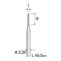 ミニター 電着ダイヤモンドバー #140 φ1 AD1131 1本（直送品）