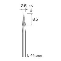 ミニター 電着ダイヤモンドバー #140 φ2.5 AD1204 1本（直送品）